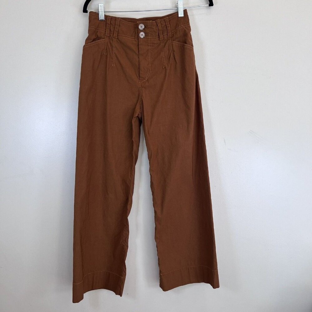 Anthropologie Brown Wide Leg Pants